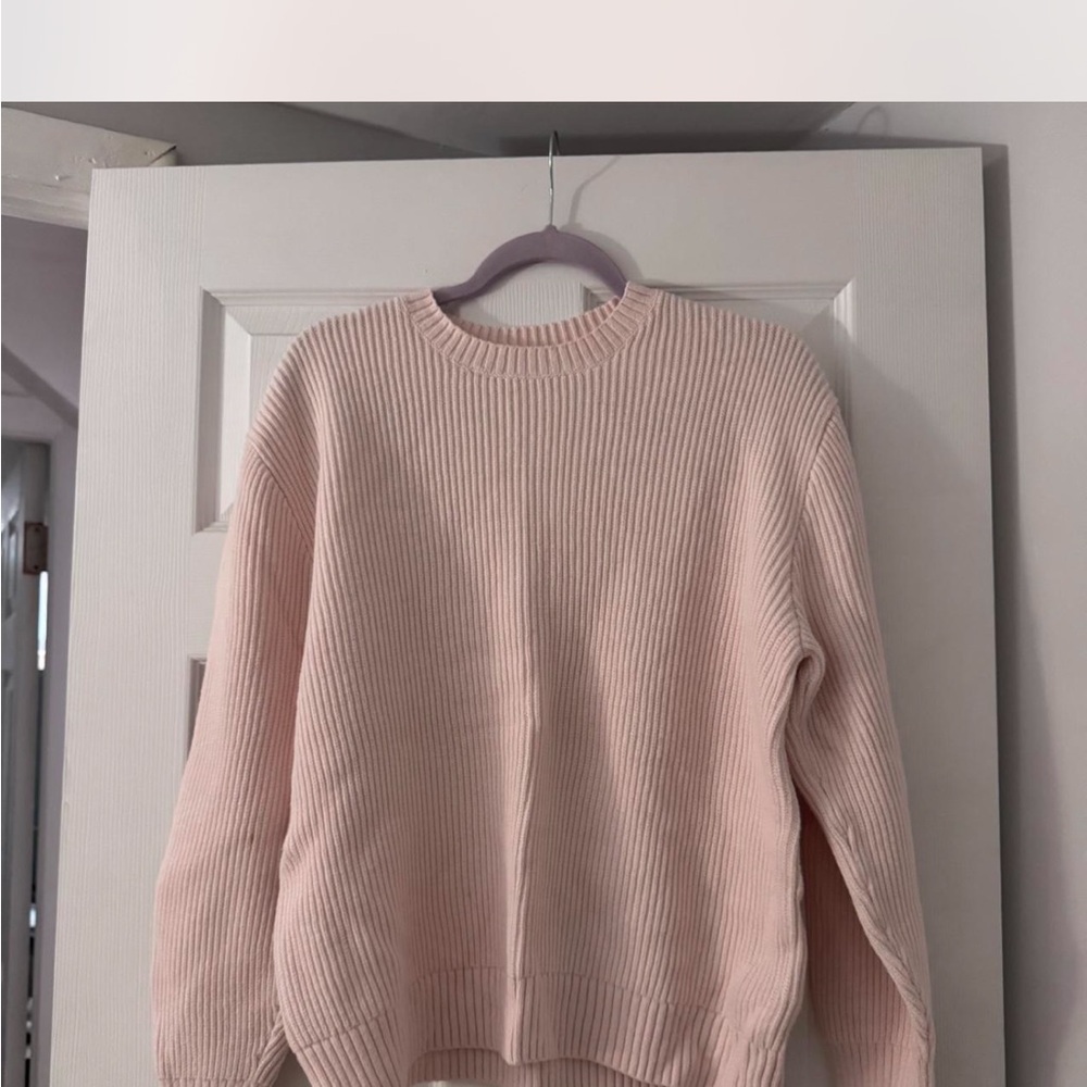 Hollister Ribbed Crewneck Sweater - Pale Pink